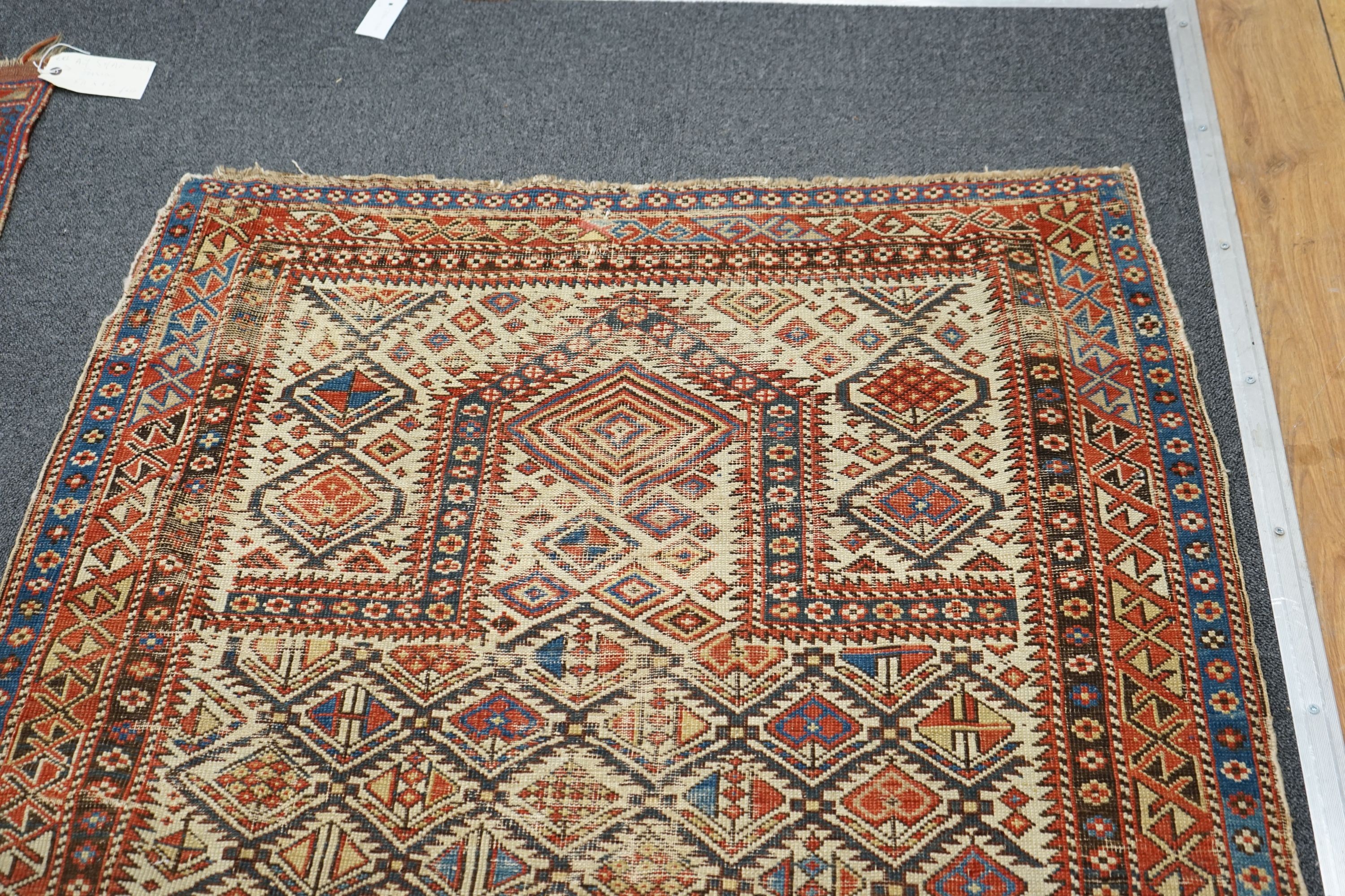 An antique Daghestan prayer rug, 144 x 101cm